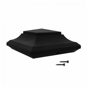 Post Cap | Flat Pyramid | Poly | 6 | Black | NI