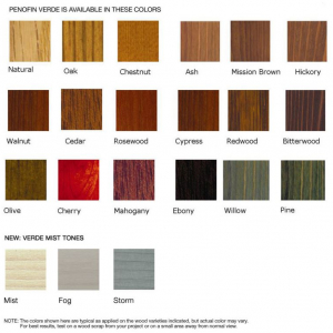 Penofin | Verde | Natural Wood Finish | Color Chart